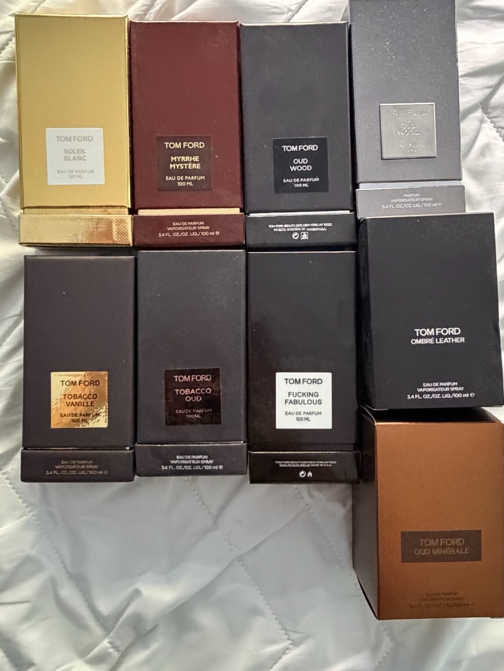 8 pcs of Tom Ford Perfumes Empty boxes